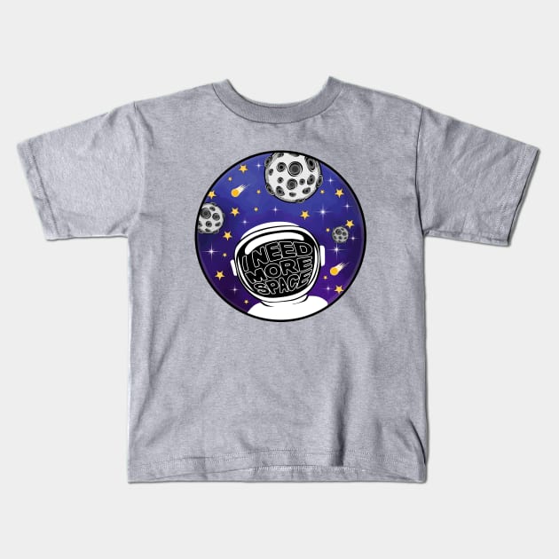 Astronaut / I Need More Space / Galaxy Art Kids T-Shirt by Designoholic